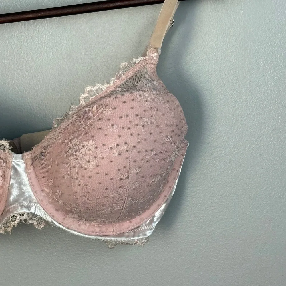 Victoria's Secret‎ Dream Angels 32DD Pink Lace Lined Demi Underwire Bra